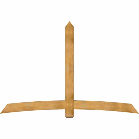 Ekena Millwork Bellingham Rough Sawn Timber Gable Bracket, Western Red Cedar, 96"W x 64"H x 4"D x 6"F, 16/12 Pitch GBW096X64X0406BEL00RWR